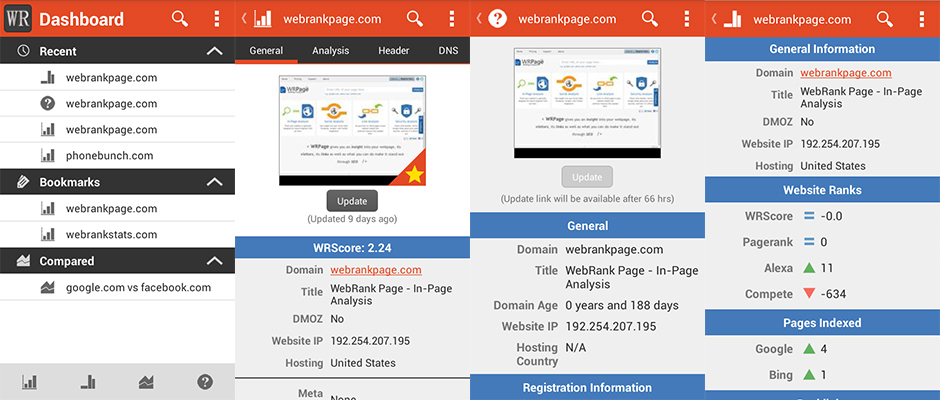 WebRank SEO Native Android App